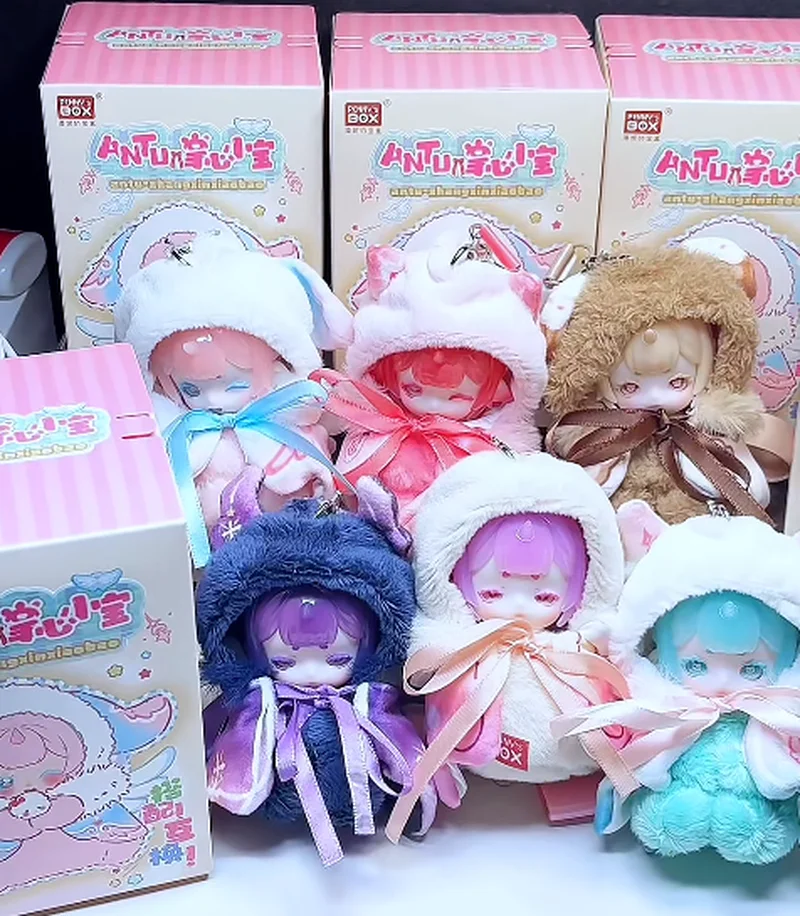 صندوق Pan's الأصلي An Tu Palm Heart Little Bao Series PVC صندوق أعمى دمية عصرية لتزيين الشكل هدية فتاة