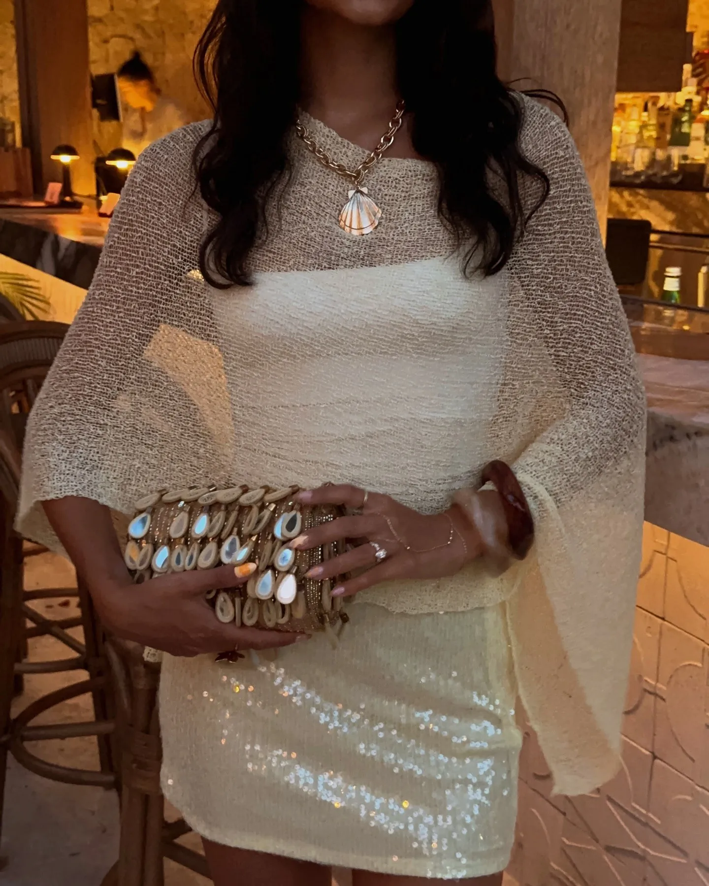 Nueva moda mujer punto cubrir transparente sólido Irregular suelto Jersey verano playa Tops piel amigable gran oferta