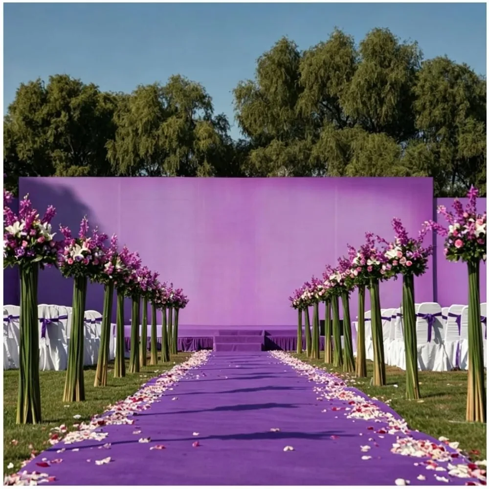 Fabric Aisle Runners  Wedding Carpet Runway Rug Include Carpet Taps Classic Bride Aisle Carpet for Party Reception Anniversary