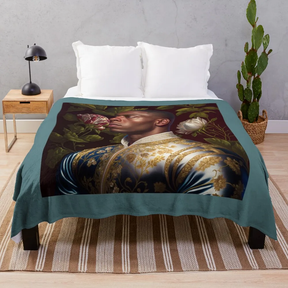 

Rising Kings Kehinde Wileys Visionary Throw Blanket