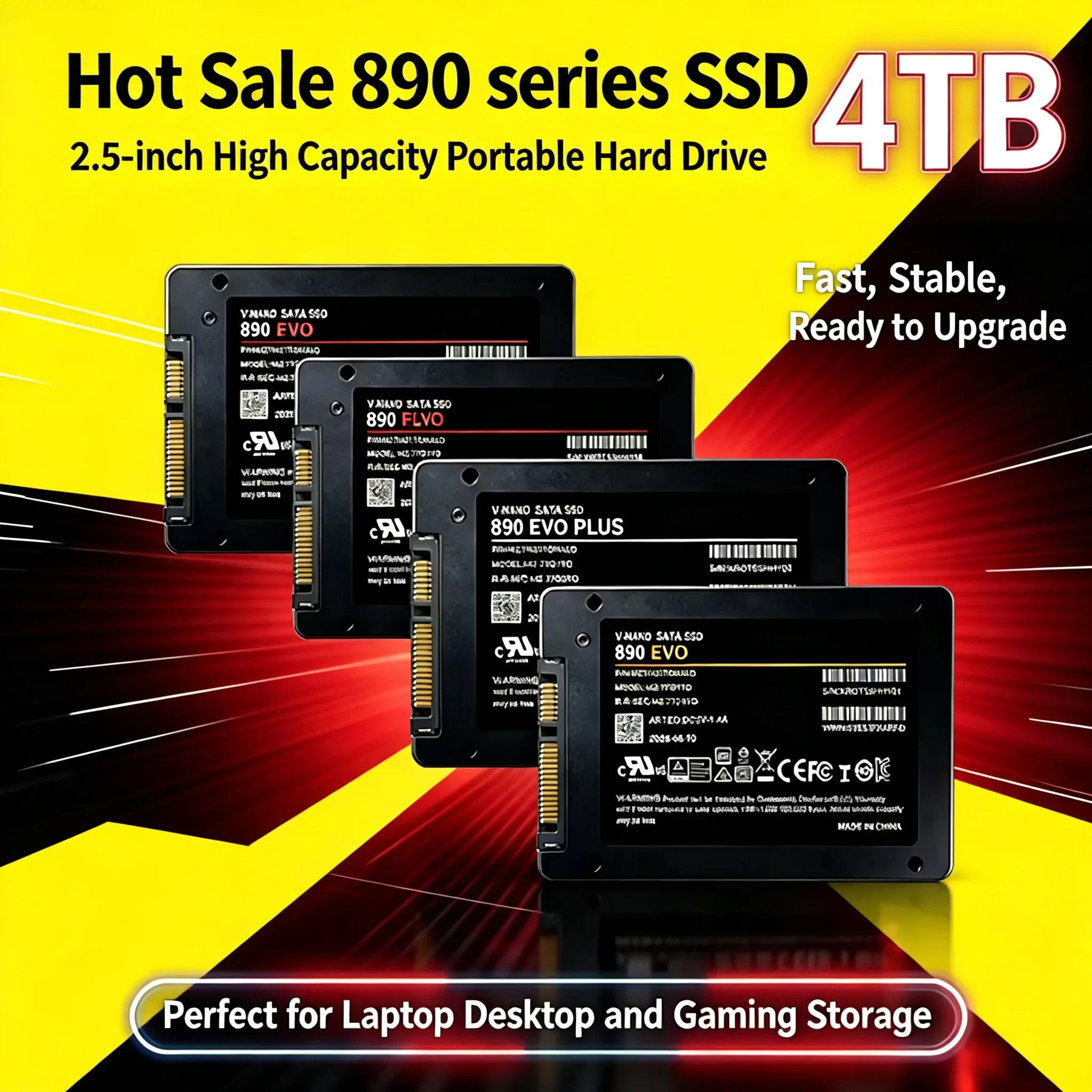 Original 890 EVO 2.5 Inch SATA3 500GB 1TB 2TB 4TB SSD Internal Solid State Drive  Hard Disk Solid State Drive for Laptop Desktop