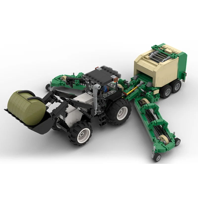 City Car Model MOC Building Bricks Agricultural Machinery Vehicles Modular Technology Children Holiday Gifts Assemble Toys Suit