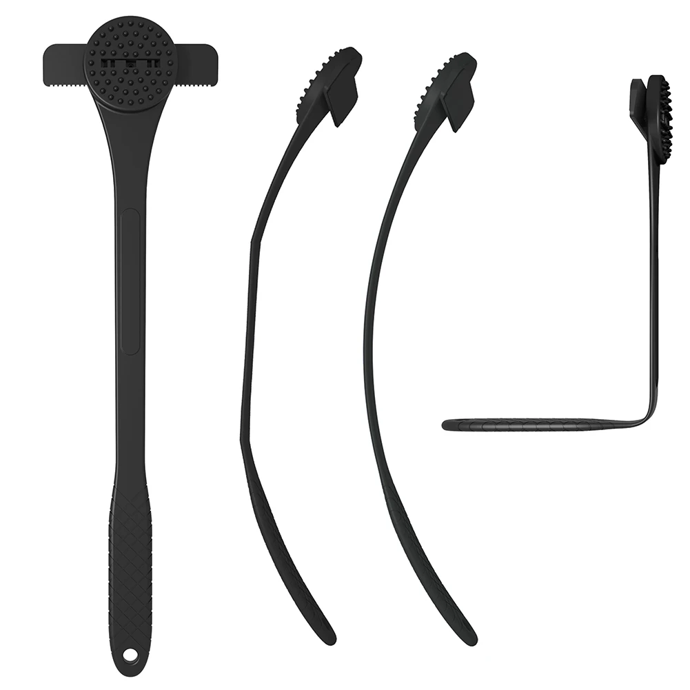 

Мужская бритва для спины 2 в 1, бритва для волос с длинной ручкой, противоскользящий триммер для сухого и влажного бритья