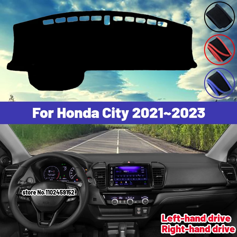 Wysoka jakość dla Honda City 2021 2022 2023 deska rozdzielcza samochodu pokrywa mata parasol przeciwsłoneczny unikaj podświetlana podkładka dywany akcesoria anty-uv