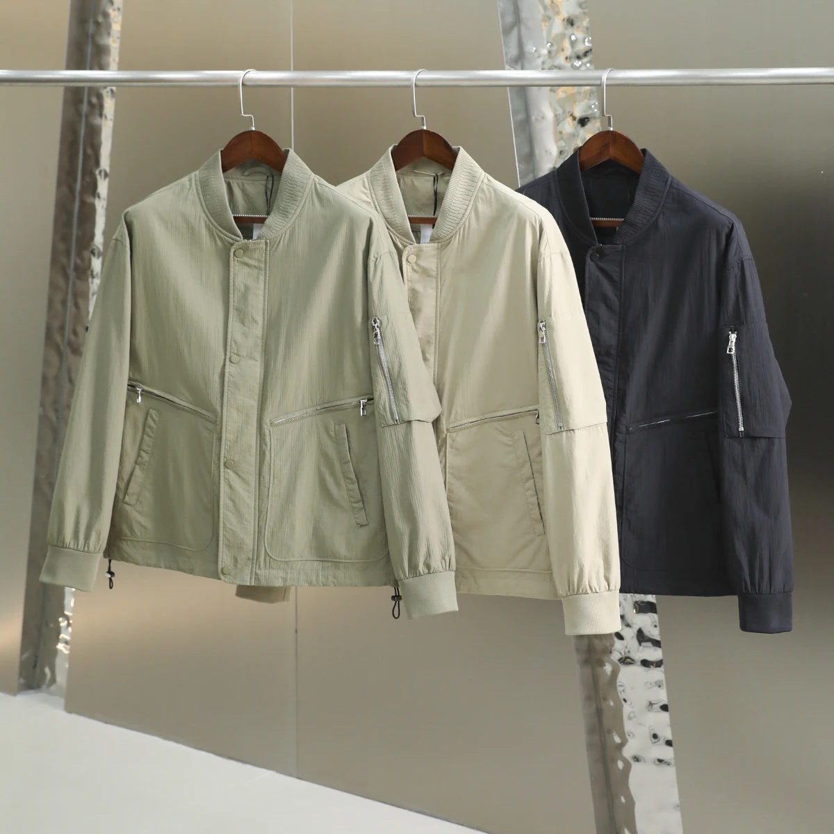 

Классическая мужская куртка с бейсбольным воротником в стиле ретро, ветрозащитная, водоотталкивающая, осенняя верхняя одежда, модный городской стиль