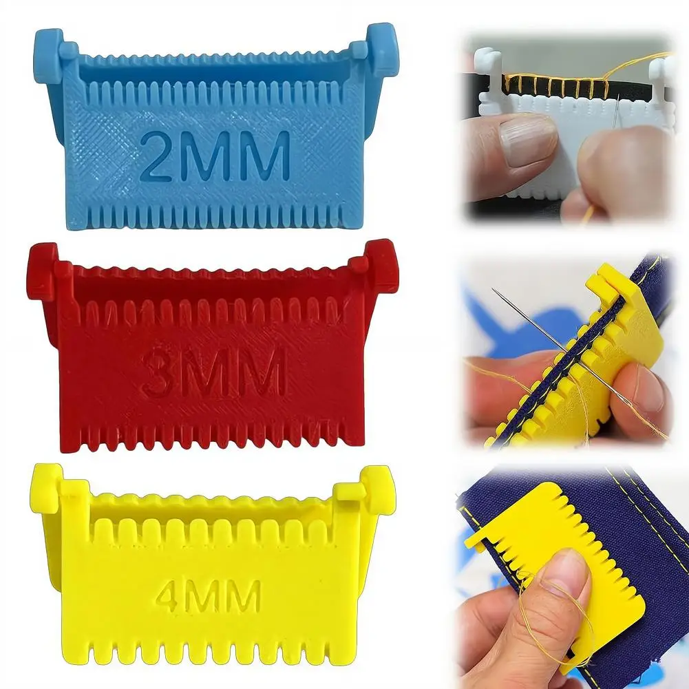 New Sewing Guide Template Kit For Consistent Stitches 3/4MM Spacing Precision Sewing Tool for Fabric Embroidery & Leathercraft
