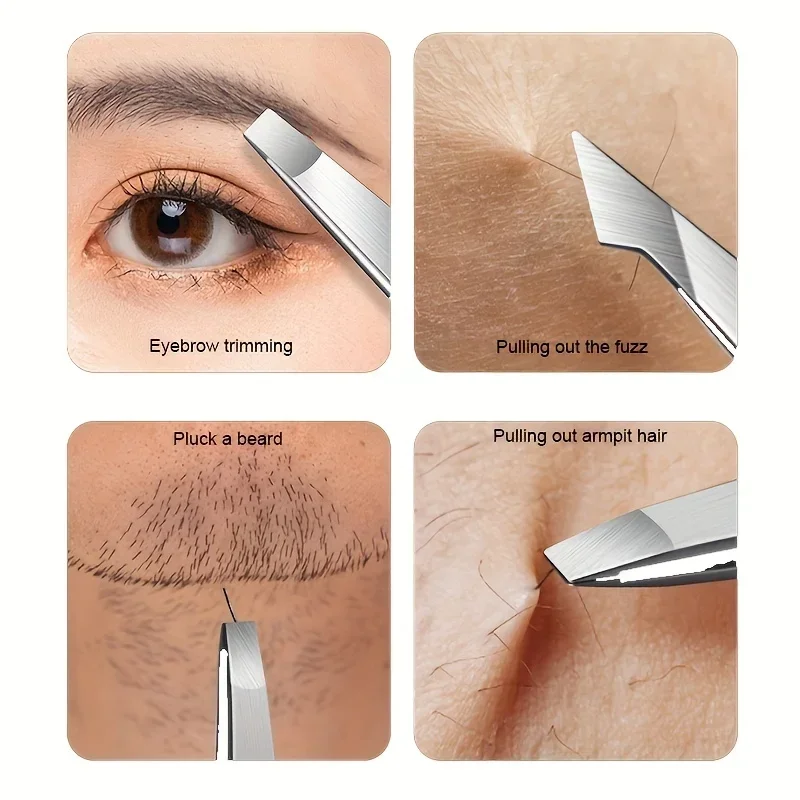 4pcs Set Professional Tweezers Set Perfect For Eyebrow Hair Removal Splinter Very Effortless and Relaxed to Remove image 4