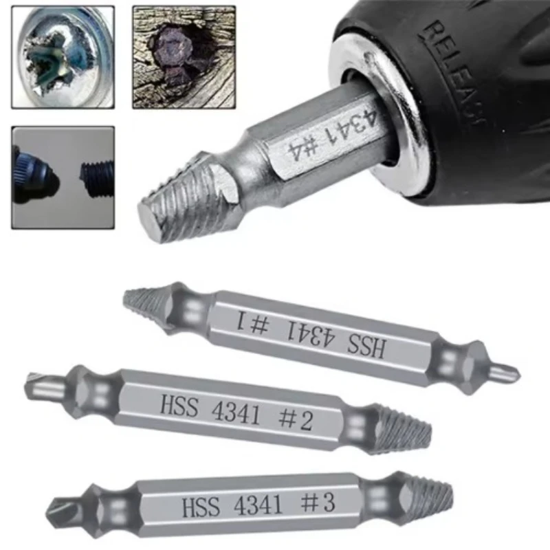 4/5/6pcs set Damaged Screw Extractor Screw extractor for damaged sliding teeth Speed Out Bolt Extractor Bolt Stud Remover Tool