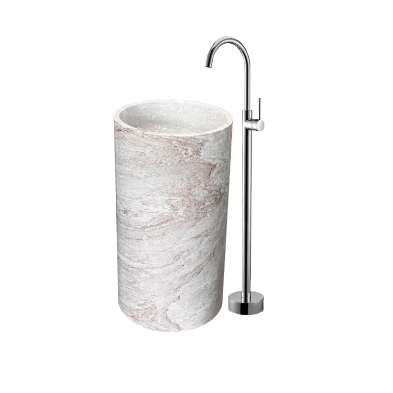 

Integrated column basin, modern simple basin, cylindrical balcony column basin