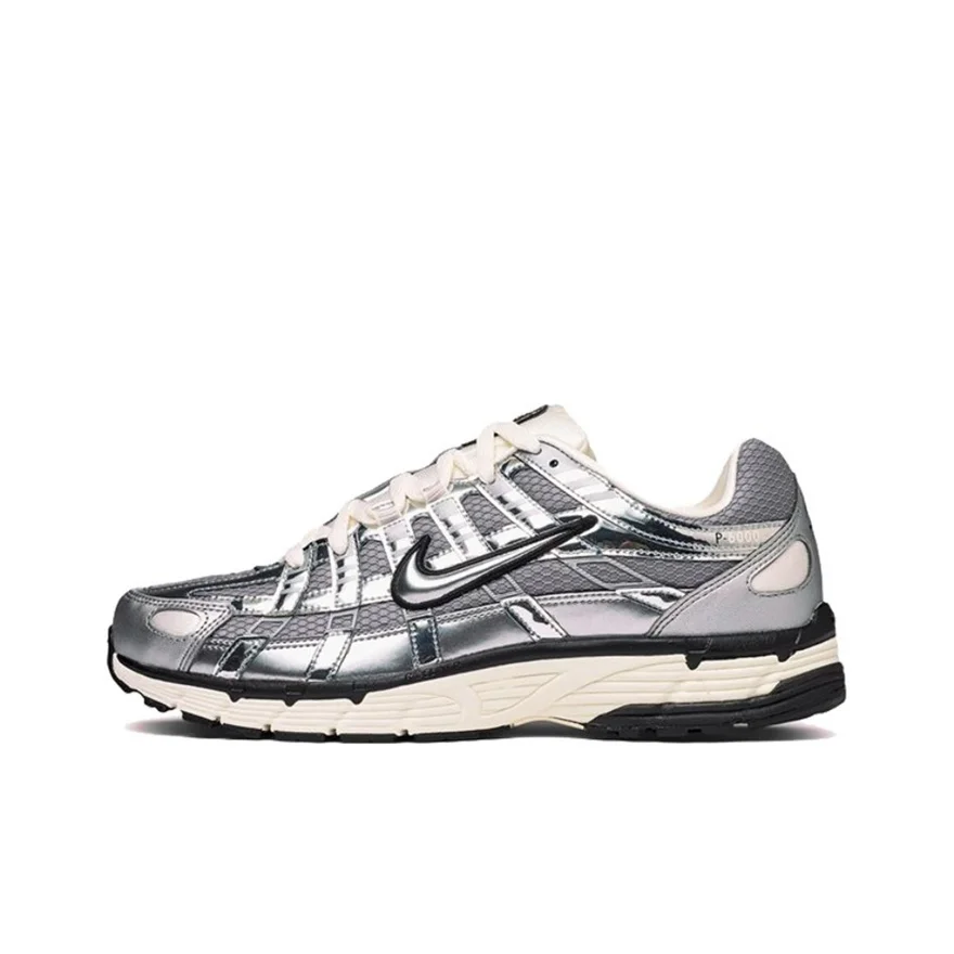 Nike P-6000 double-layer premium leather retro fashion sports low cut casual running shoes, men's and women's styles