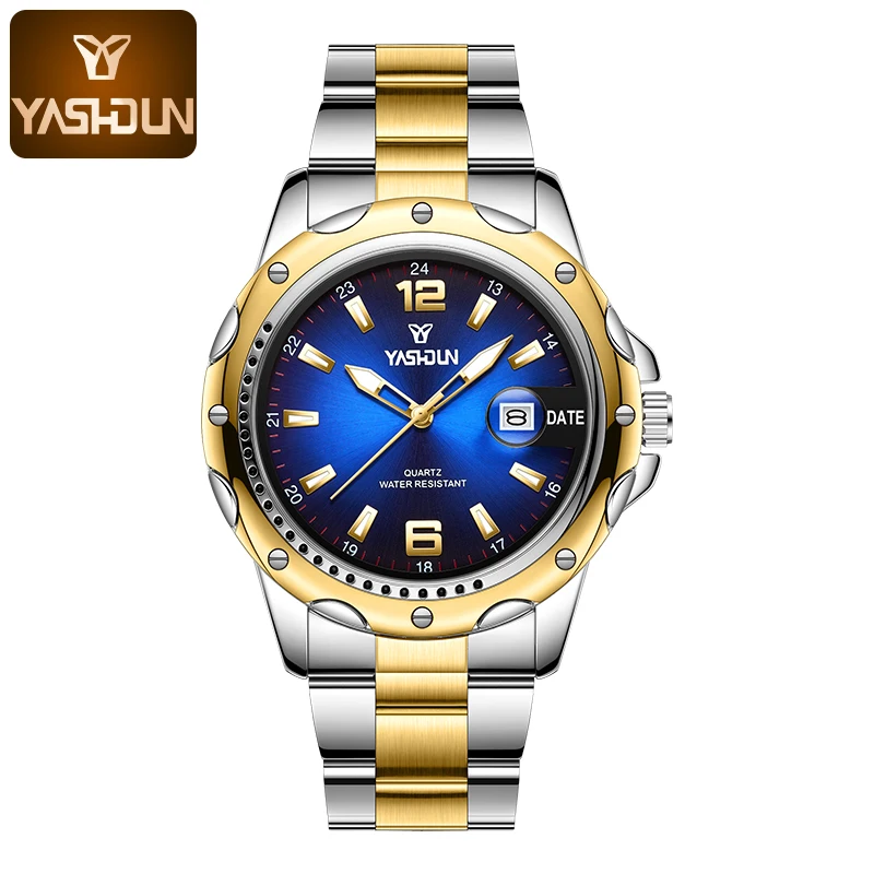 Men's Waterproof Luminous Date Quartz Watch, Stylish