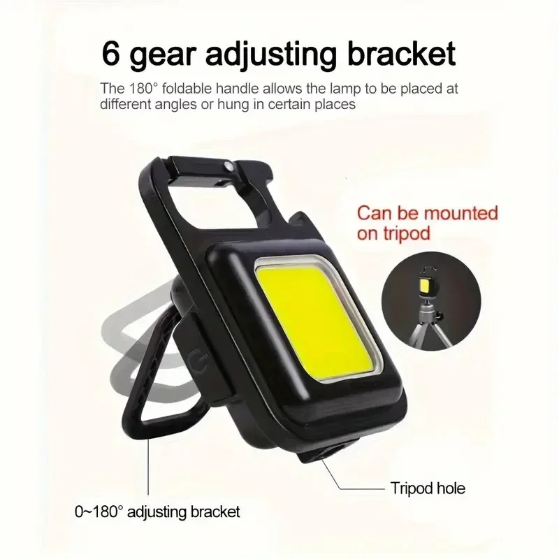 

Super Bright Mini COB Keychain Flashlight Portable Charging Torch Camping Lights with Magnet 4 Lighting Modes For Work Lamp