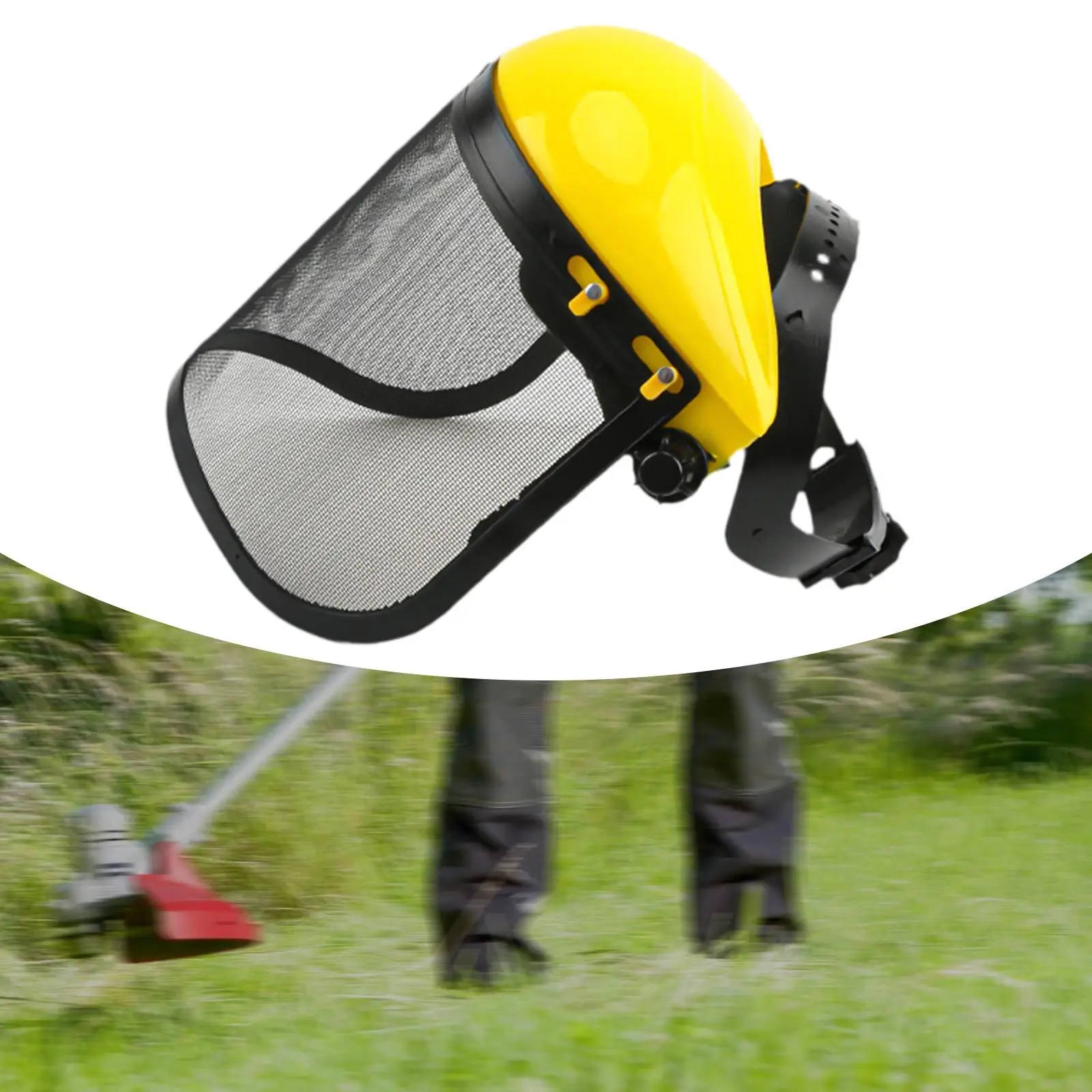 

Forest Trimming Hard Hat Mesh Face Shield Generic for Woodworking Adjustable