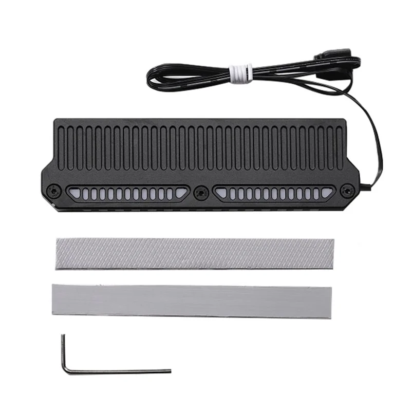 

Suitable DDR4 DDR5 RAM Memory Heatsink Cooler Memory Cooling Vest Aluminum Radiator With Light Strip And 9 Wthermal Pad Easy To