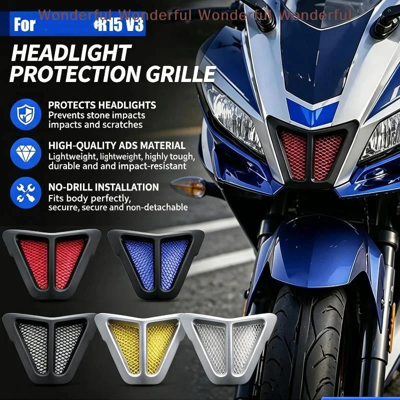 Aluminum Mesh R15 V3 Air Inlet Guard 2018-2020 Durable Head Cover Protector Anti-collision Motorcycle Mod Accessory