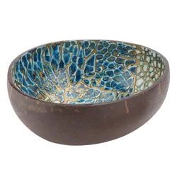 1pc Coconut Shell Bowl Candy Storage Key Container Nut Holder Home Decor Bowls Natural Wooden Kitchen Dining Accessories