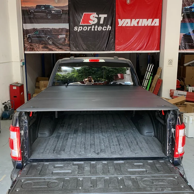 New Design Pickup Truck 4x4 Hard Tri-fold Aluminum Bed Cover Tonneau Cover for Accesorios Para for 23 tacoma tundra Tonneu Cover