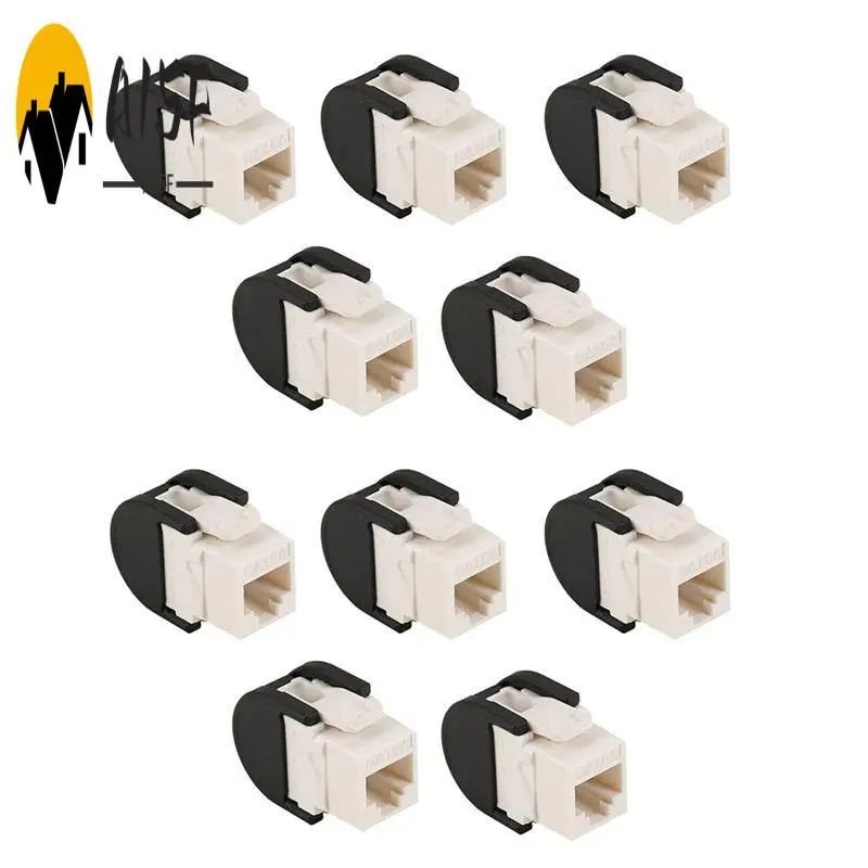 

A15F-10PCS RJ45 Port CAT6A T568B Single-Hole Ethernet LAN Hub Anti Dust Cover Plug Cap Blockout Protector