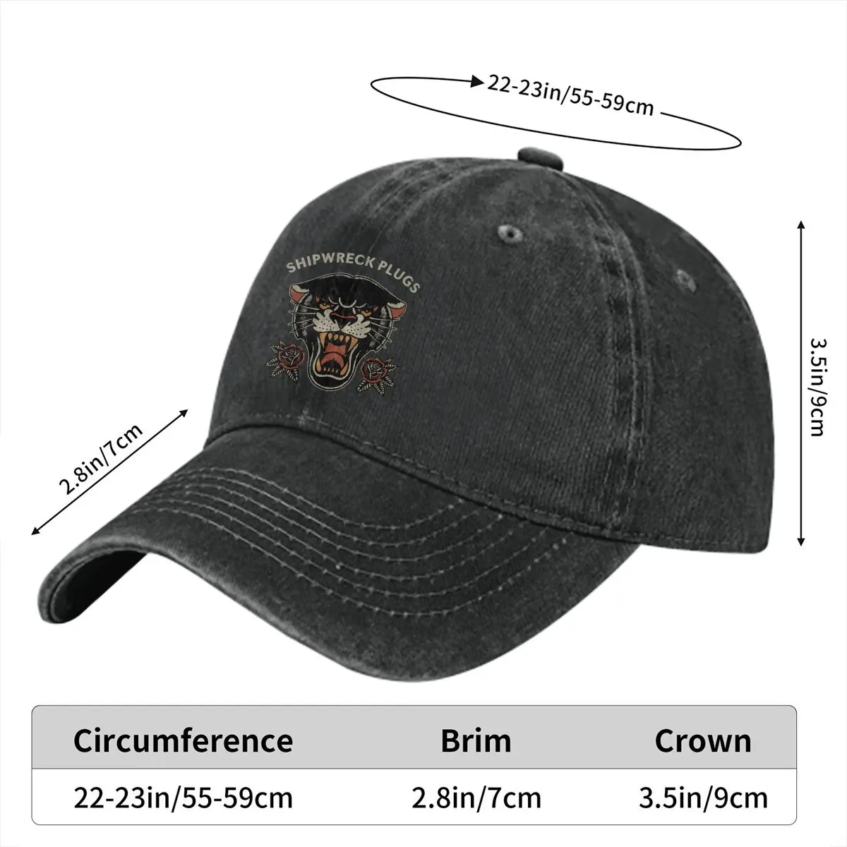 Traditional Black Panther Baseball Cap Men Hats Women Visor Protection Snapback Tattoo Style Caps