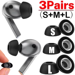 3-1Pairs Soft Silicone Replacement Eartips for Samsung Galaxy Buds 3 Pro Earphone Earbuds Ear Tips Noise Reduction Earplug S/M/L