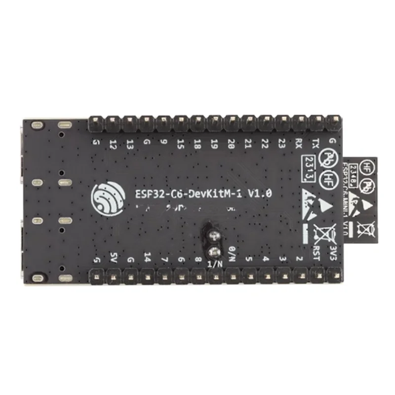 The original ESP32-C6-DevKitM-1 is equipped with the ESP32-C6-MINI-1 WiFi development board module