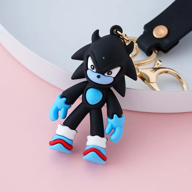 Supersonic Sonik Keychain Cartoon Characters Free Shipping Creative Gifts Action Figure Car Key Chain DIY Jewelry