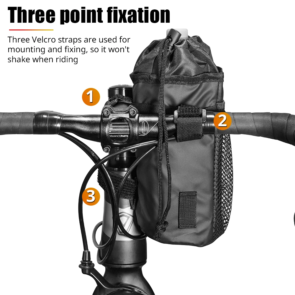 Bicycle Handlebar Bag Cycling Water Bottle Carrier Pouch Insulation E-Scooter Motorcycle Bike Portable Kettle Holder Bag