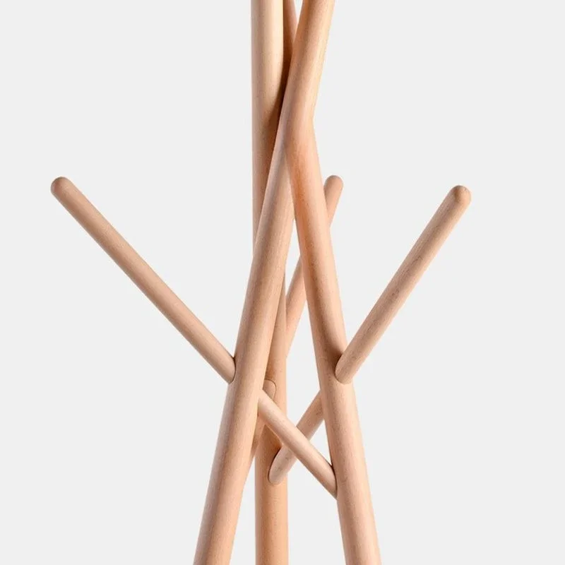 

Solid wood floor coat rack vertical movable clothes rack bedroom living room home office room bed