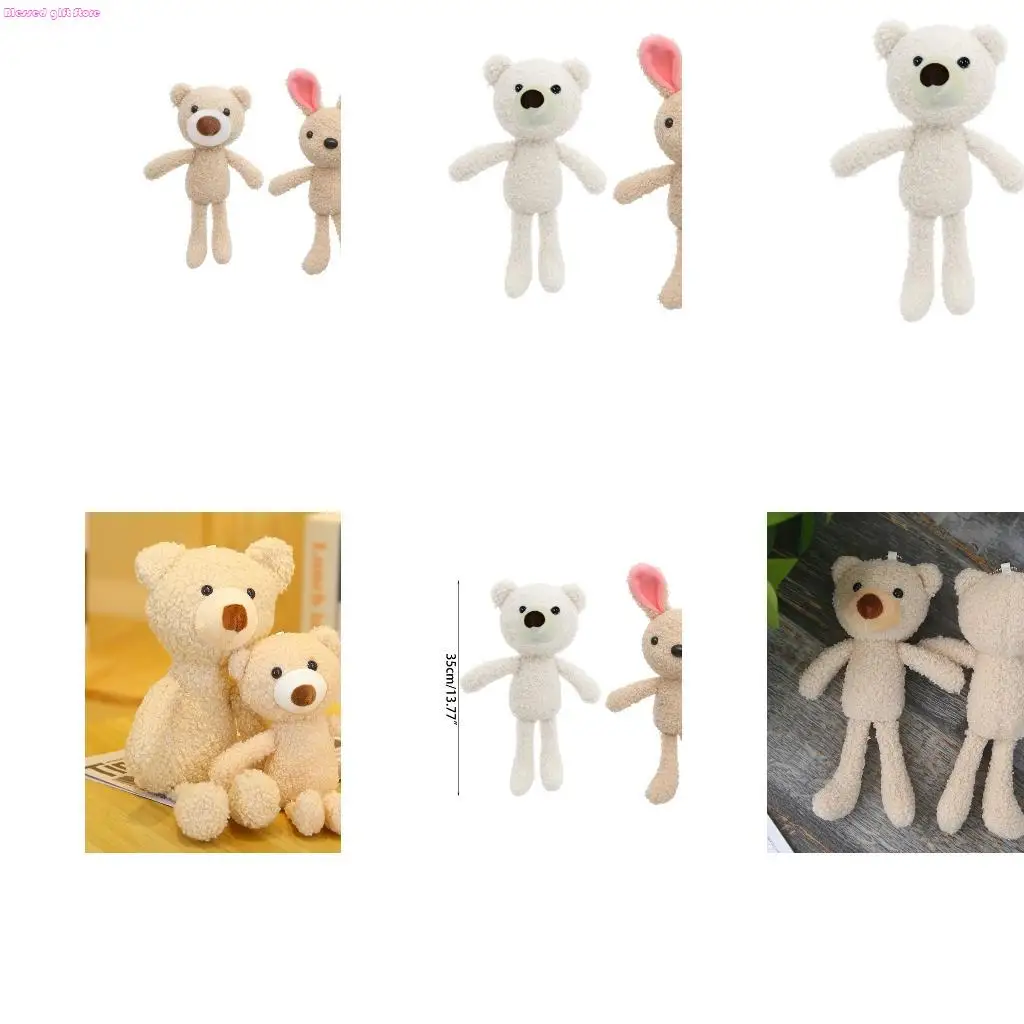 

D0JC мягкая игрушка-животное, мягкий милый плюшевый кролик, медведь, подарок на день рождения для детей, девочек