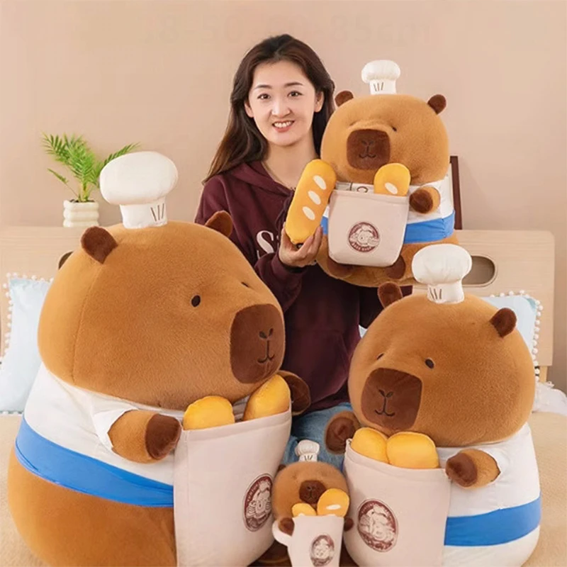 

Kawaii Chef Capybara Plush Toy Ugly Cute Bread Baking Animal Stuffed Doll for Kids Birthday Xmas Gift Soft Toy Factory Direct