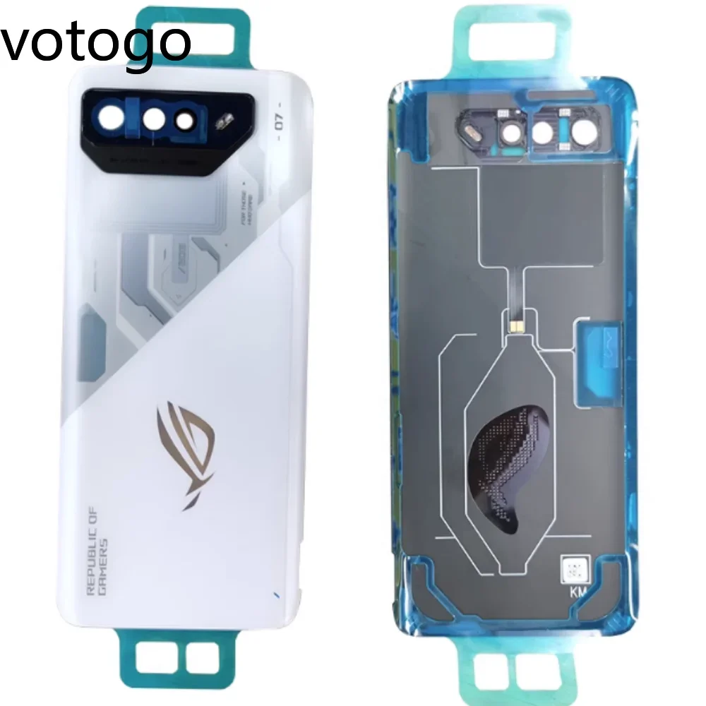 Original Repair For ASUS ROG Phone 2 3 5 5S 6 7 Pro Rear Battery Back Cover Glass Door Lid Shell Case Housing - No Lens Replace