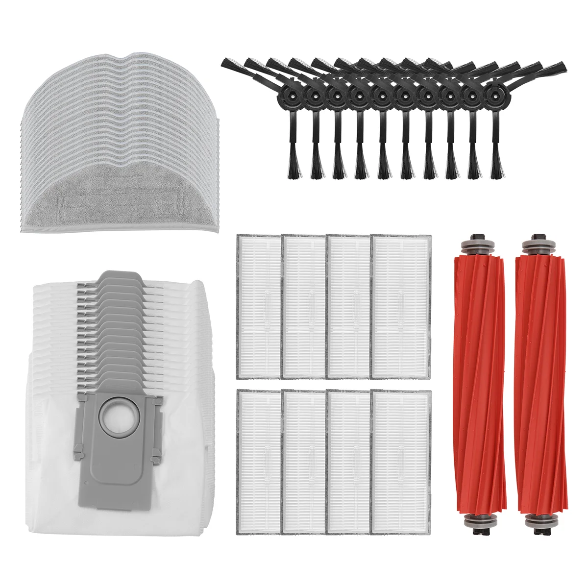 Para s7 max ultra q100tsc escova lateral principal filtro hepa mop pano saco de pó acessórios substituição