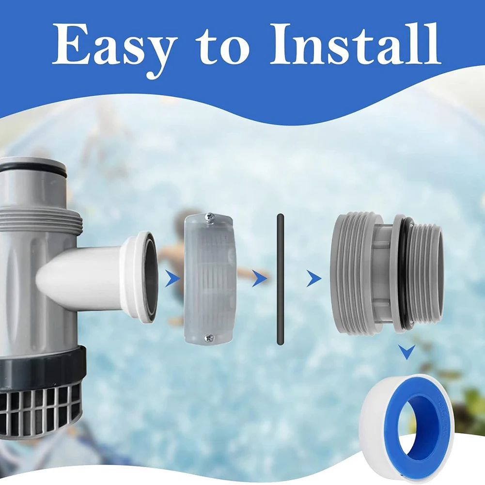 Adapter Conversion Set 4560 40mm Hose To 1-1/2 Inch Inlet Outlet Adapter For Intex Pools Outdoor Hot Tubs Accessories