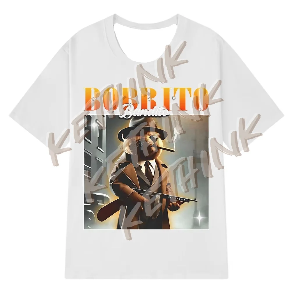

2025 New Funny Bobrito Bandito Italian Brainrot Meme T shirt Men Women harajuku Graphics short sleeve T-shirts Unisex Top