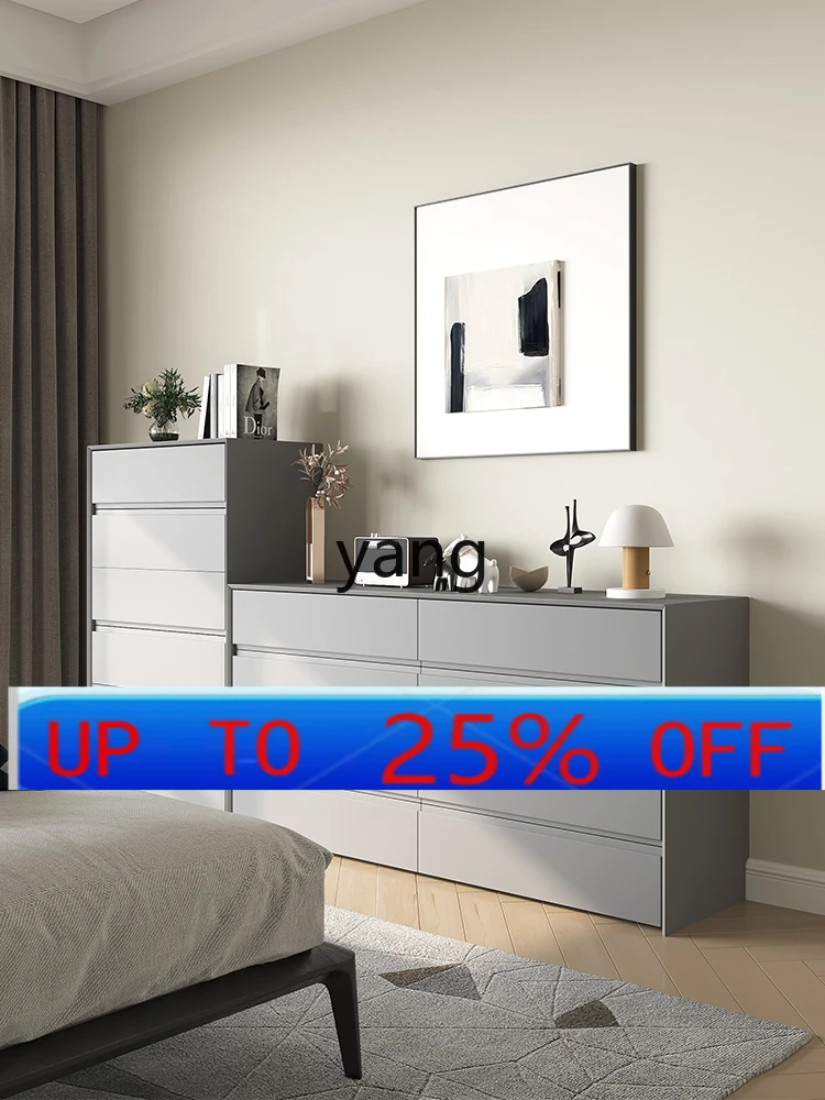 

Lmm Italian minimalist solid wood chest of drawers simple living room wall storage cabinet storage drawer cabinet