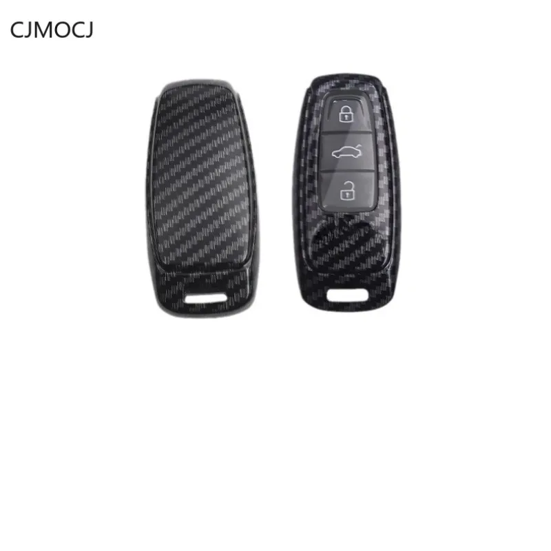 

Carbon Fiber Key Case Cover for Audi A3 A4L A6L A7L Q2L Q3 Q7 - Stylish Key Protector Shell Keybag Keychain
