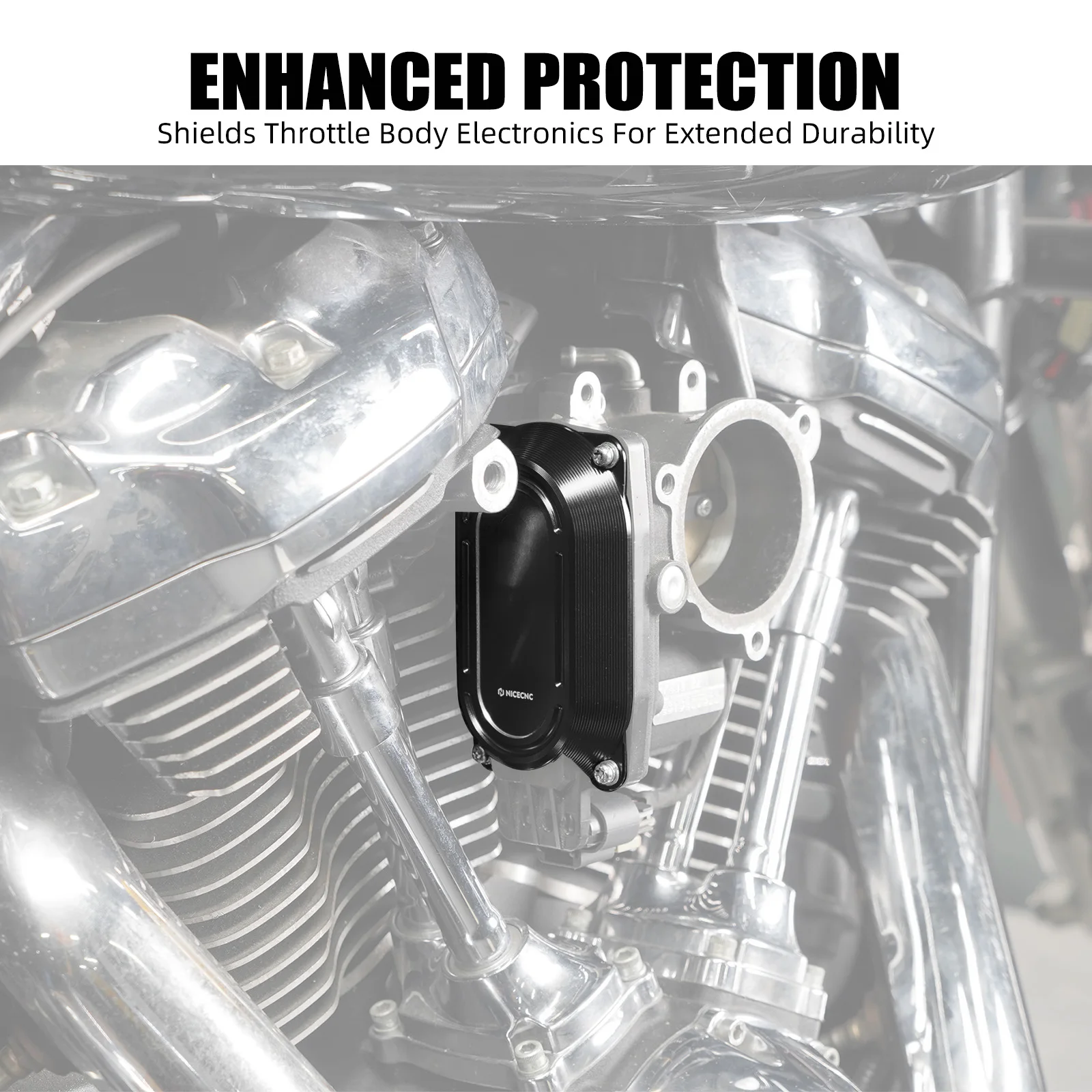 For 2017-2022 Harley Road King Throttle Body Guard Cover Heat Shield for Harley Road King Special 2017-2024 Road Glide 2017-2020