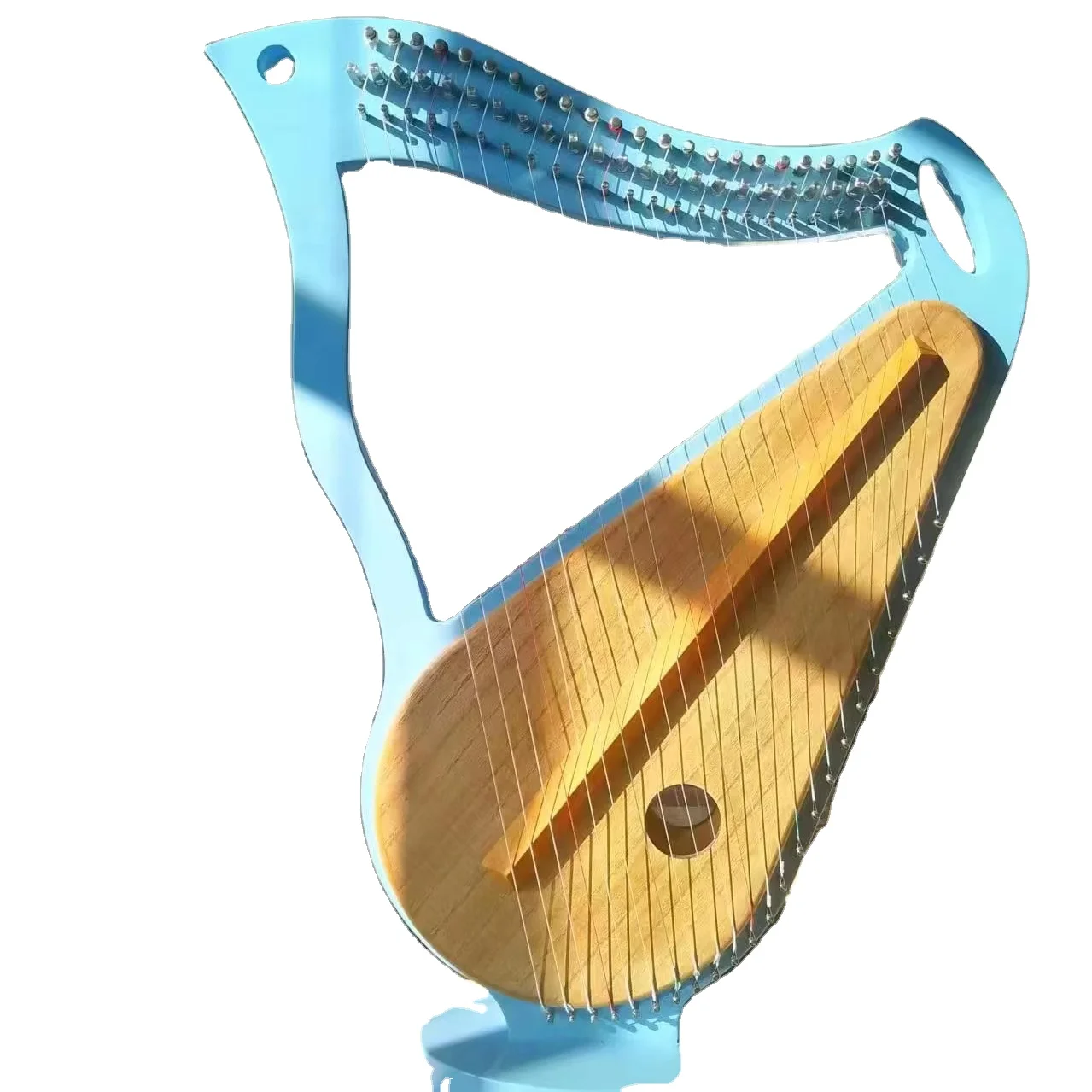 

Hooqu The Latest High Quality Custom 23-string Double Row Small Harp String Instrument Konghou Chinese Zither