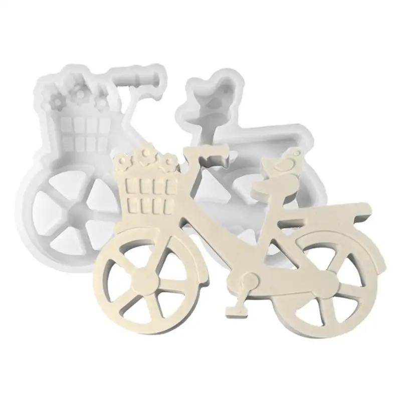 1pcs Bicycle Bike Shape Silicone Mold Sugarcraft Chocolate Cupcake Baking Mold Fondant Cake Decorating Tools accessories