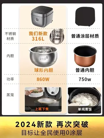 F-40F316L riskokare 0 beläggning lämplig för 316L multifunktionell matlagning i hushållet 10 best sales rais-kokare - №10