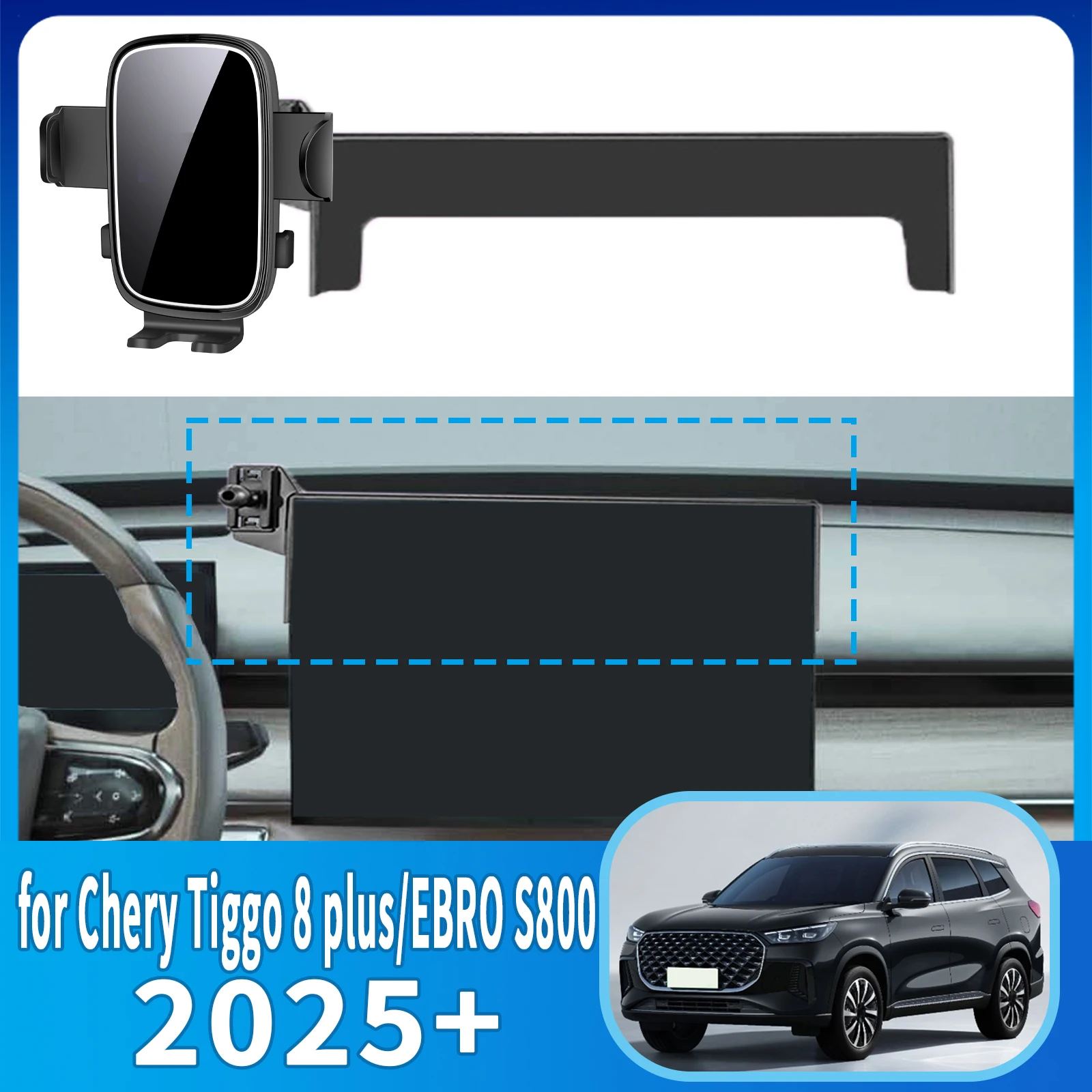 

for Chery Tiggo 8 plus EBRO S800 2025 2026 Phone Holder, Dashboard Screen Mount Bracket Easy Installation​​ Car accessoires