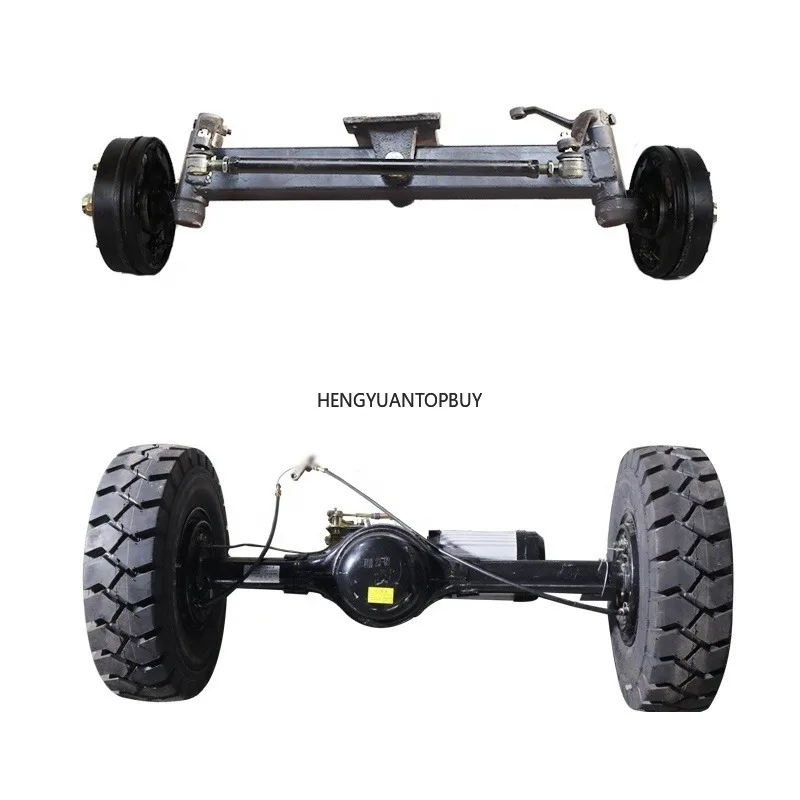 Electric Vehicle Conversion Kit Oil Brake 3000 Watt Brushless Rear Axle with Front Steering Axle Electric 4 Wheel Kit