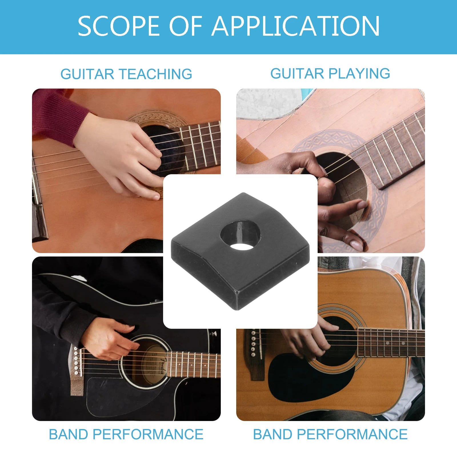 

15 Pcs String Lock Accessories Electric Guitar Parts Strap Nut Bridge Clamp Block Metal Locking