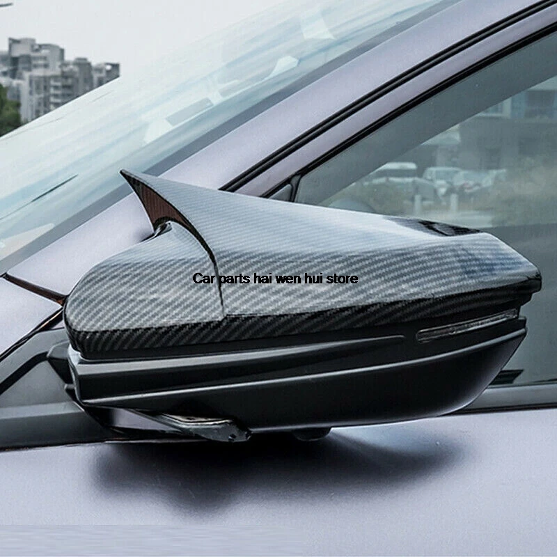 For Honda Civic 10th 2016 2017 2018 2019 2020 Rearview Side Mirror Cover Wing Cap Exterior Door Rear View Case Trim Carbon Fiber