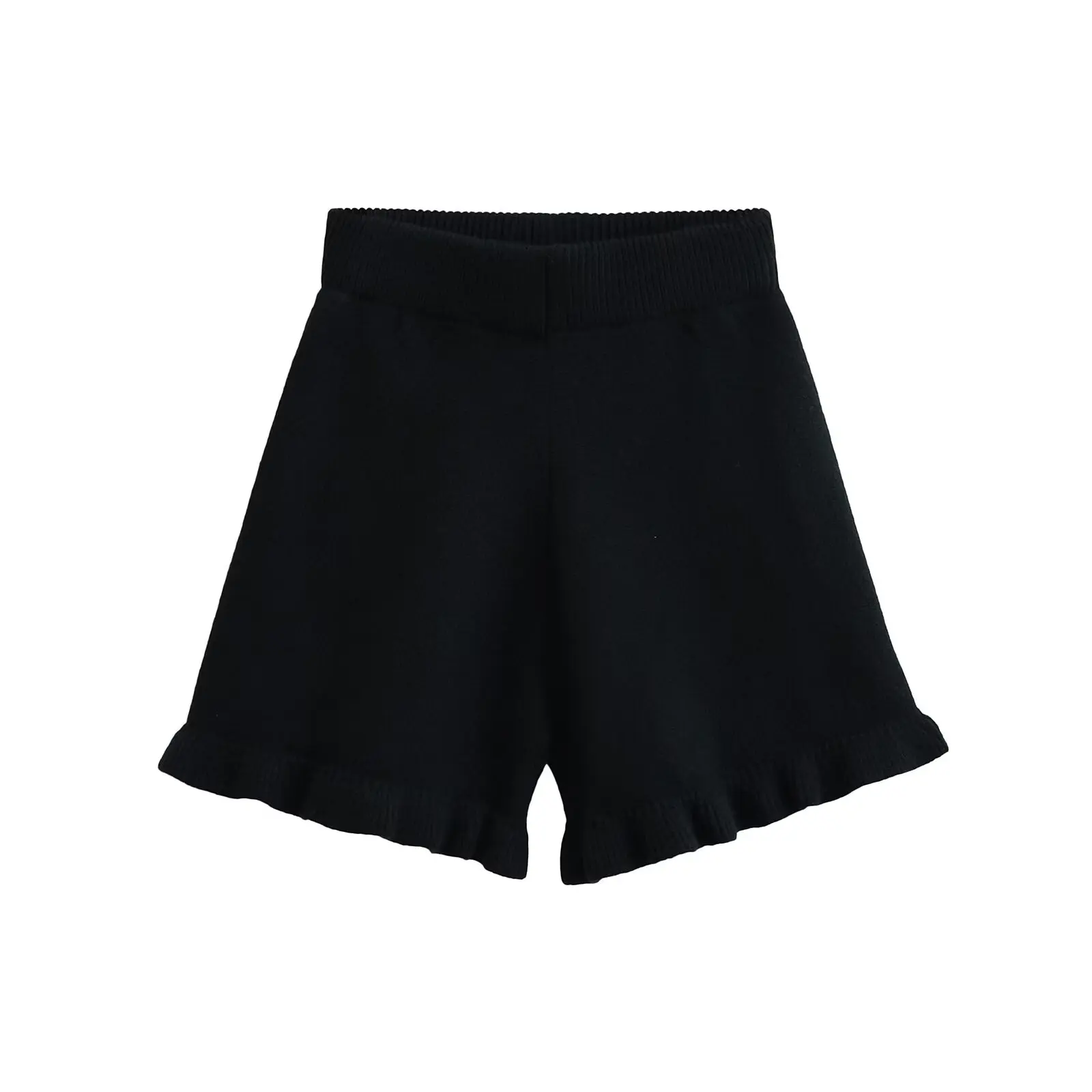 ay Knitted orts Women's Spring Autumn Outerwear Loose High Waist Wide Leg Boot Pants Street Sle Casual Trousers