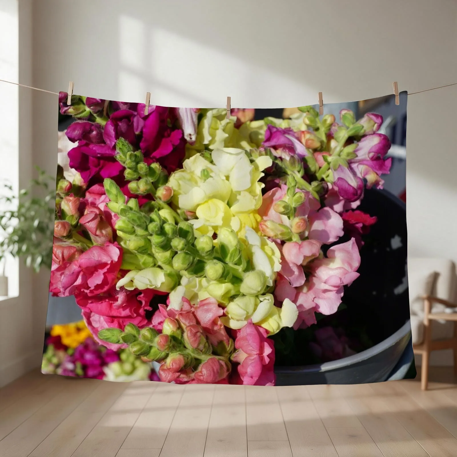 Snapdragons flowers Throw Blanket Luxury Thicken Soft Plaid Sleeping Bag Designers Blankets