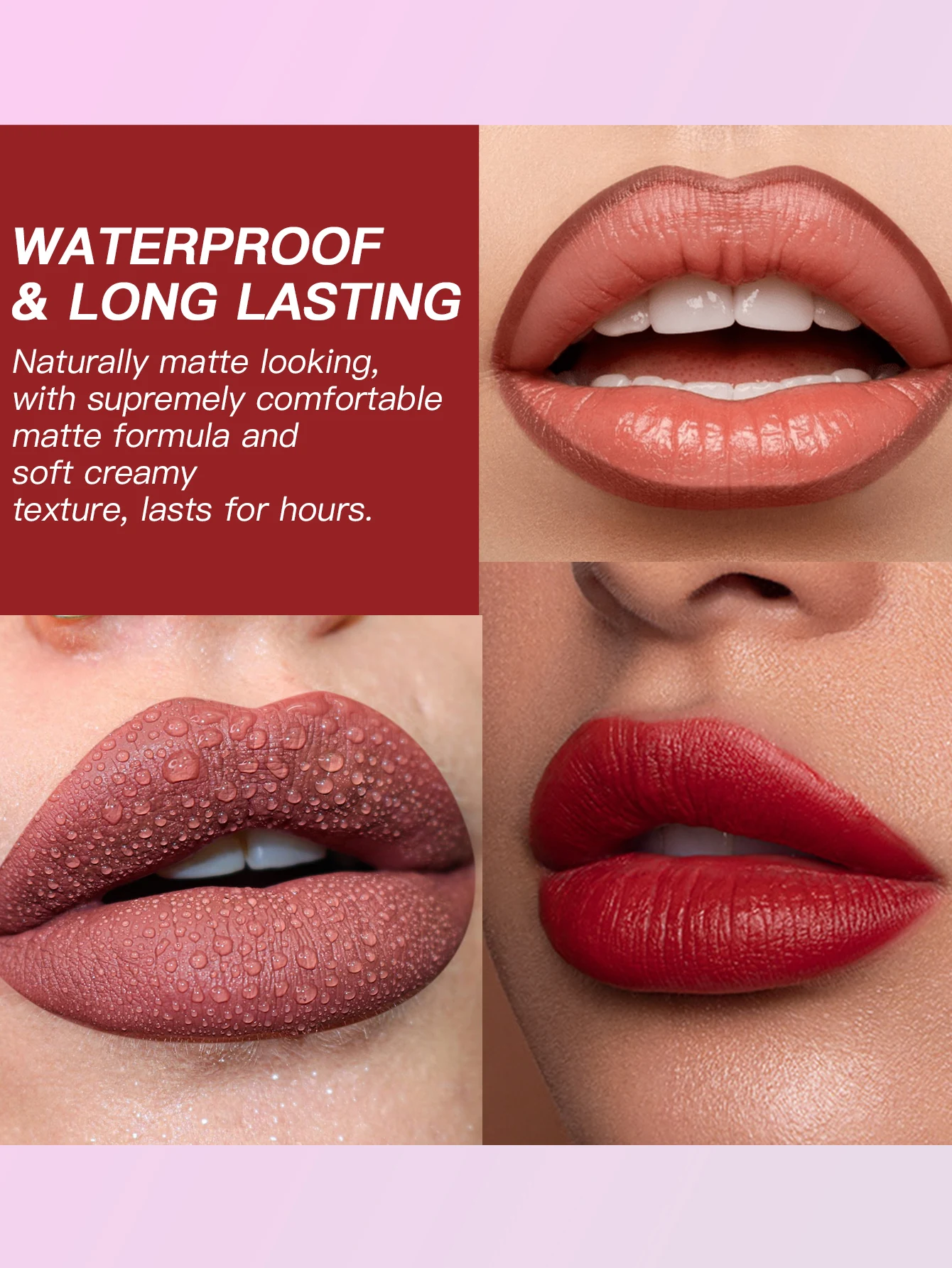 リップスティックとリップグロスのセット、マットリキッドリップスティック＋リップライナー＋リップグロス - リップメイクセットギフトセット