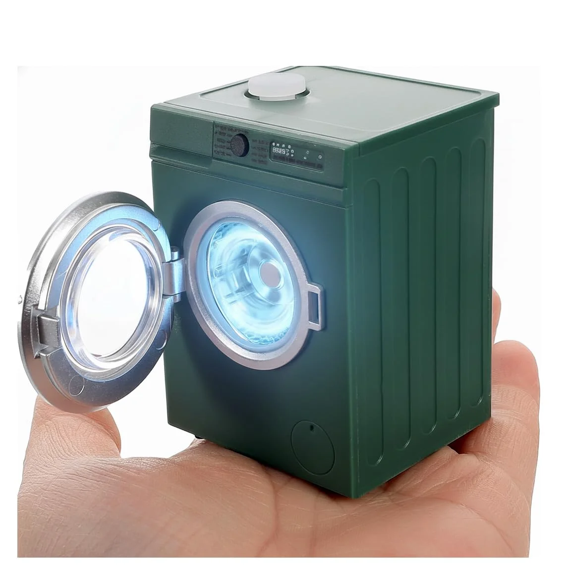 Mini Rechargeable Rotating Washing Machine 1:12 Dollhouse Accessories Mini Scene Model Ornament DIY Play House Decorative Toy