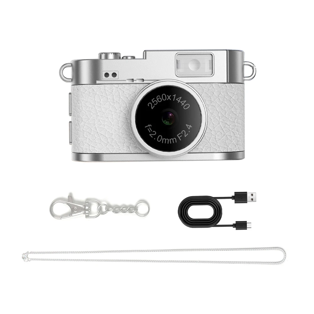S160 Mini Keychain Camera With Screen 2K 1440P Portable Retro kids