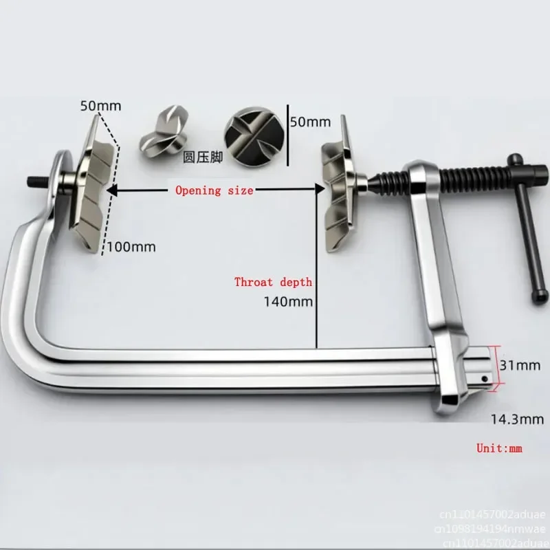 Multipurpose cylinder fixing tool with quick-change feet - heavy-duty pipe welding pliers